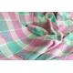 Large Vintage Welsh Check Blanket Green, Pink, Wool Throw, 60s Bedspread