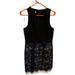 Anthropologie Dresses | Anthropology 4 Collective 4c Black Dress With Black Lace Over White Size 8 | Color: Black | Size: 8