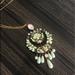 J. Crew Jewelry | J. Crew Crescent Floral Pendant Necklace | Color: Gold/Green | Size: Os