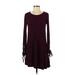 American Eagle Outfitters Casual Dress - A-Line: Burgundy Print Dresses - Women's Size X-Small