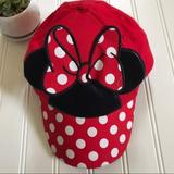 Disney Accessories | Disney’s Kids Red Minnie Mouse Polka Dot Hat | Color: Black/Red | Size: Osg