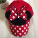 Disney Accessories | Disney’s Kids Red Minnie Mouse Polka Dot Hat | Color: Black/Red | Size: Osg