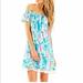 Lilly Pulitzer Dresses | Lilly Pulitzer Off The Shoulder Dress With Tassels | Color: Blue/Pink | Size: S