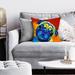 Curious Pug - Double Sided Print Indoor Pillow - 16X16 Polyester/Polyfill blend Begin Edition International Inc | 16 H x 16 W x 4.3 D in | Wayfair