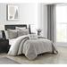 New York & Company Cotton Blend Comforter Set Polyester/Polyfill/Cotton in Gray | Queen | Wayfair BCS28600-WR