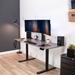 VIVO Single Motor Stand Up Desk Frame w/ Electric Dual Monitor Mount Wood/Metal in Black/Brown/Gray | 40 W x 27.3 D in | Wayfair STAND-E-102B