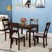 Red Barrel Studio® 4-Person Dining Set Wood/Upholstered in Brown | 30 H x 35 W x 35 D in | Wayfair E332FF55DE7C4A0DB6FEE596DE258400