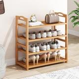 Rebrilliant 12 Pair Shoe Rack Bamboo in Brown | 26.37 H x 19.68 W x 9.84 D in | Wayfair 4B05CD3EF2504A83907B1F641E69D6F7