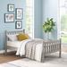 Alaterre Windsor Twin Wooden Weathered Beachhouse Farmhouse Industrial Bohemian Style Bed Wood in Gray | 39 H x 42 W x 79 D in | Wayfair ANWI1032