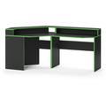 Set di mobili per computer "Kron" nero verde Set 3 Vicco