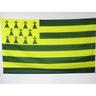AZ FLAG Bandiera Bretagna MELEN HA GWER 150x90cm - Bandiera Bretagna Verde E Giallo 90 x 150 cm