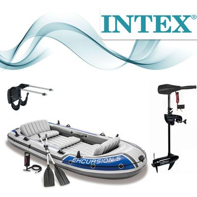 Excursion - Intex Boot 5 Komplettset 366x168x43cm mit Elektromotor und Heckspiegel
