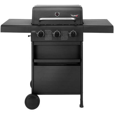 Taino - compact 3+0 Gasgrill Grillwagen platzsparend Griller Gas Grill bbq Schwarz Image