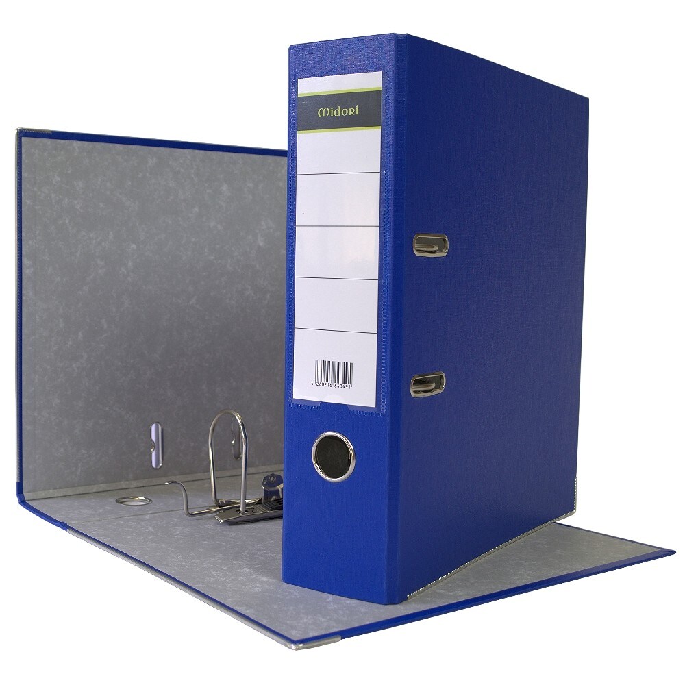 Midori 480 x Ordner A4 8 cm PP Kunststoff Blau Aktenordner Briefordner Breit 80 mm Image
