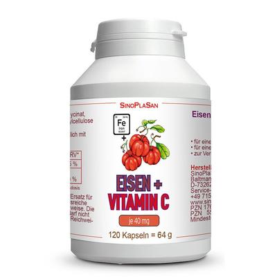 Eisen 40 mg+Vitamin C mg Kapseln 120 St Image