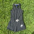 Nike Pants & Jumpsuits | Nike Womens Dark Grey Gym Romper Jumpsuit Shorts Size Xs | Color: Gray | Size: Xs