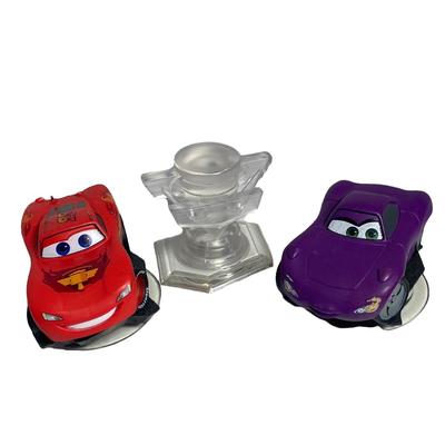 Disney Toys | Disney Infinity Red Lightning Mcqueen Holly Shiftwell &Crystal Clear Cars Trophy | Color: Purple/Red | Size: One Size