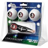 Florida State Seminoles 3-Pack Golf Ball Gift Set with Black Crosshair Divot Tool