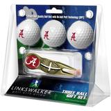 Alabama Crimson Tide 3-Pack Golf Ball Gift Set with Gold Crosshair Divot Tool