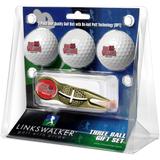 Arkansas State Red Wolves 3-Pack Golf Ball Gift Set with Gold Crosshair Divot Tool