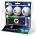 Louisville Cardinals 3-Pack Golf Ball Gift Set with Black Hat Trick Divot Tool