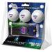 SMU Mustangs 3-Pack Golf Ball Gift Set with Black Hat Trick Divot Tool