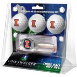 Illinois Fighting Illini 3-Ball Golf Ball Gift Set with Kool Divot Tool