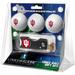 Indiana Hoosiers 3-Pack Golf Ball Gift Set with Spring Action Divot Tool