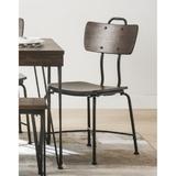 Garron Side Chair (Set-2) in Walnut & Black