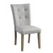 Charnell Side Chair (Set-2) in Gary PU & Oak Finish