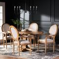 NFusion Dining Set Wood/Upholstered in Brown | 29.75 H x 40 W x 40 D in | Wayfair W6245139