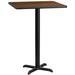 Flash Furniture Carrus Laminate Pedestal Dining Table Wood/Plastic/Acrylic/Metal in Brown/Gray | 42 W in | Wayfair XU-MAHTB-2442-T2230B-GG