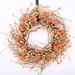 The Holiday Aisle® 24" Pumpkin Berry Floral Wreath Wood/Twig in Orange/White | 24 H x 24 W x 6 D in | Wayfair 3A55CC5207364F9AB6753F8125781B2B