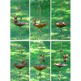 Red Barrel Studio® 6 Piece Umbrella Decorative Bird Feeder Set Stone, Glass in Brown/Gray | 19 H x 6.75 W x 5.75 D in | Wayfair