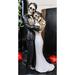 The Holiday Aisle® Crisslyn Wedding Skeleton Couple Figurine Resin in Black/White | 6.25 H x 3.5 W x 2.5 D in | Wayfair