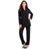 Plus Size Women's Ten-Button Pantsuit by Roaman's in Black (Size 44 W)