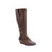 Extra Wide Width Women's The Ellington Wide Calf Boot by Comfortview in Dark Brown (Size 8 1/2 WW)