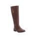 Women's The Azalia Wide Calf Boot by Comfortview in Brown (Size 9 M)
