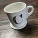 Anthropologie Dining | Anthropologie Monogrammed Coffee Mug Cup C | Color: Black/White | Size: Os