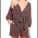 Free People Dresses | Free People Clara Floral Print Tunic Dress Large Floral Print In Black And Brown | Color: Black/Brown | Size: L