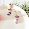 Anthropologie Jewelry | Anthropologie Stone Drop Earrings Lilac | Color: Gold/Purple | Size: Os