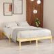 vidaXL Bed Frame Solid Wood Pine 140x190 cm