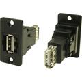 Adapter, Buchse, Einbau USB-Buchse Typ a - USB-Buchse Typ a CP30608N Cliff Inhalt: 1 St.