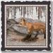 CounterArt Fox Absorbent Stone Tumbled Tile Coaster Set of 4 Made in The USA Protective Cork Backing