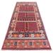 Shahbanu Rugs Brick Red Afghan Ersari Hutchlu Design Natural Dyes Soft and Lush Pile Wool Hand Knotted Wide Runner Rug (4'x9'8")