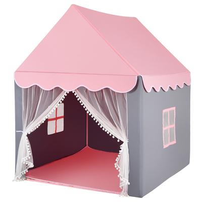 Kids Play Tent Playhouse Castle Fairy Tent with Mat and String Lights