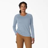 Dickies Women's Cooling Long Sleeve Pocket T-Shirt - Fog Blue Size M (SLF400)