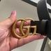 Gucci Accessories | Gucci Leather Belt With Double G Buckle - Black And Gold | Color: Black | Size: 90