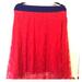 Lularoe Skirts | Lularoe Lola Red Lace Size M | Color: Red | Size: M