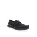 Wide Width Men's Propét® Viasol Lace Men's Boat Shoes by Propet in Black (Size 9 W)